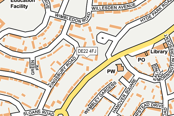 DE22 4FJ map - OS OpenMap – Local (Ordnance Survey)