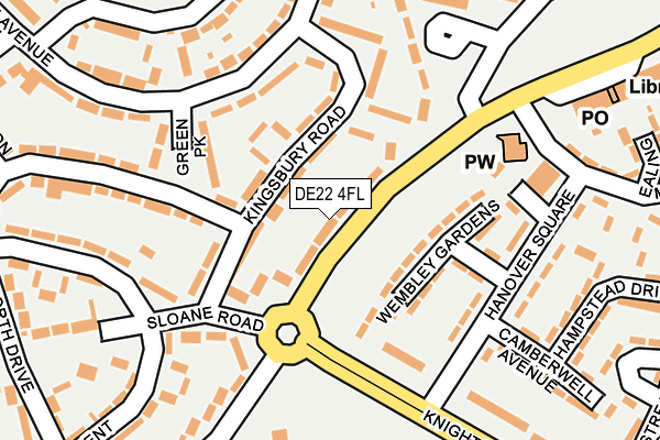 DE22 4FL map - OS OpenMap – Local (Ordnance Survey)