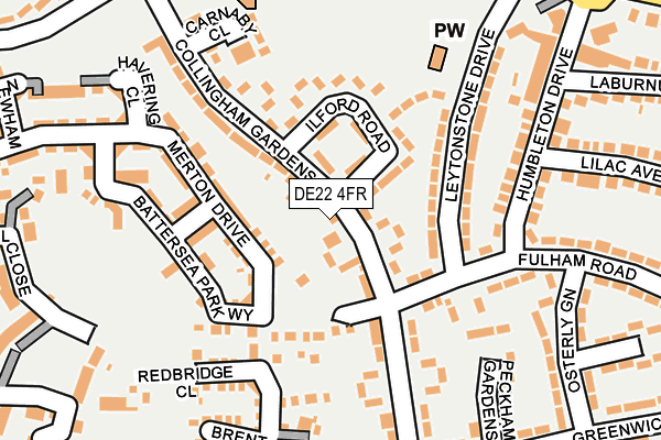 DE22 4FR map - OS OpenMap – Local (Ordnance Survey)