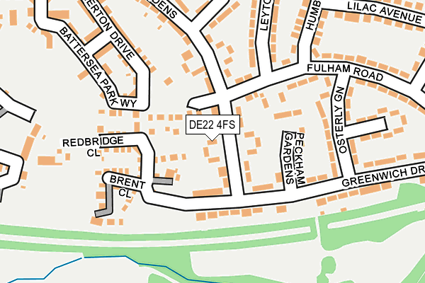 DE22 4FS map - OS OpenMap – Local (Ordnance Survey)