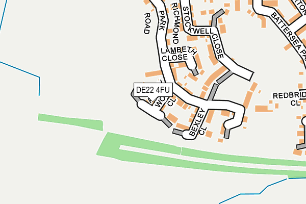 DE22 4FU map - OS OpenMap – Local (Ordnance Survey)