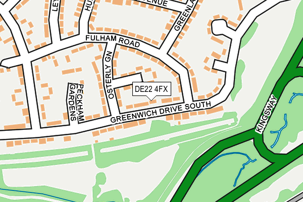 DE22 4FX map - OS OpenMap – Local (Ordnance Survey)