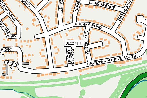 DE22 4FY map - OS OpenMap – Local (Ordnance Survey)
