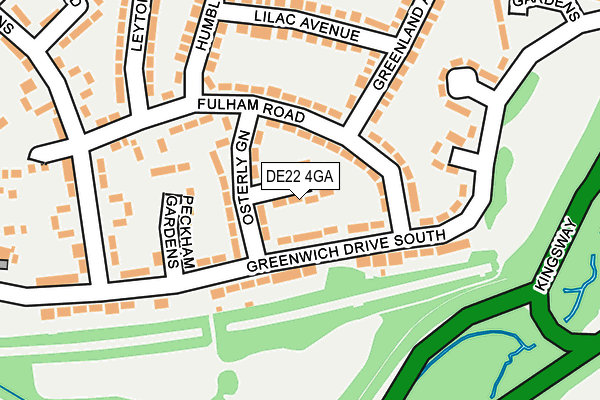 DE22 4GA map - OS OpenMap – Local (Ordnance Survey)