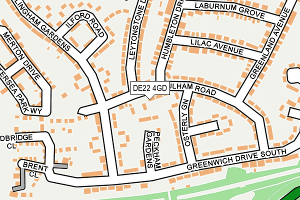 DE22 4GD map - OS OpenMap – Local (Ordnance Survey)