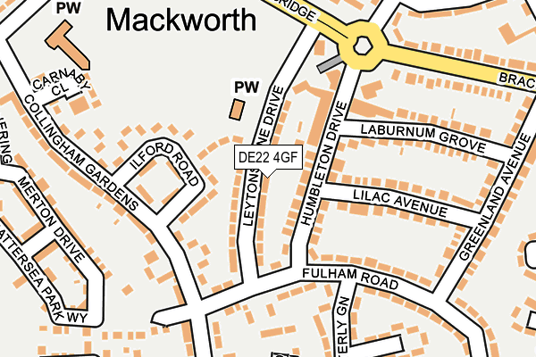 DE22 4GF map - OS OpenMap – Local (Ordnance Survey)