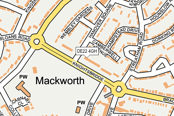 DE22 4GH map - OS OpenMap – Local (Ordnance Survey)