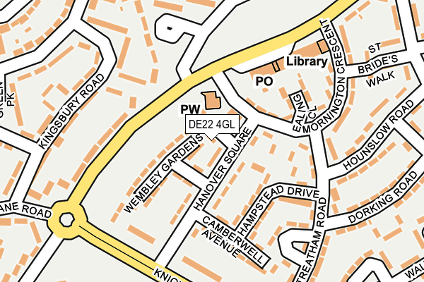 DE22 4GL map - OS OpenMap – Local (Ordnance Survey)