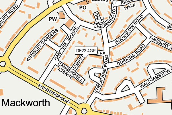 DE22 4GP map - OS OpenMap – Local (Ordnance Survey)