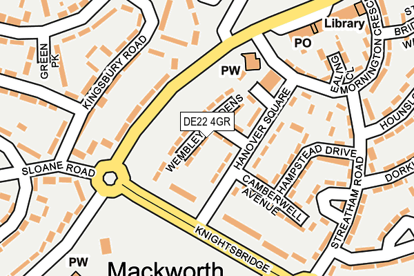 DE22 4GR map - OS OpenMap – Local (Ordnance Survey)