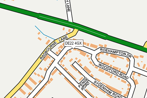 DE22 4GX map - OS OpenMap – Local (Ordnance Survey)