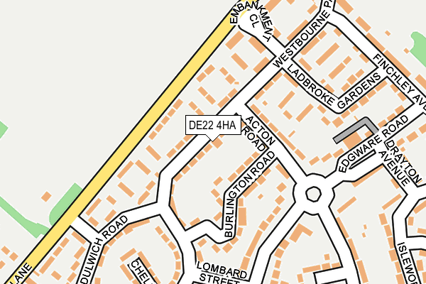 DE22 4HA map - OS OpenMap – Local (Ordnance Survey)