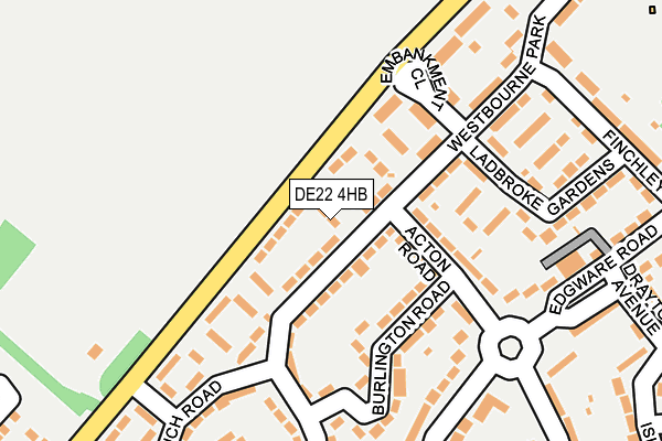 DE22 4HB map - OS OpenMap – Local (Ordnance Survey)