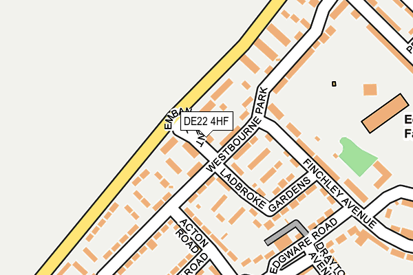 DE22 4HF map - OS OpenMap – Local (Ordnance Survey)