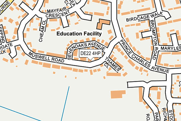 DE22 4HP map - OS OpenMap – Local (Ordnance Survey)