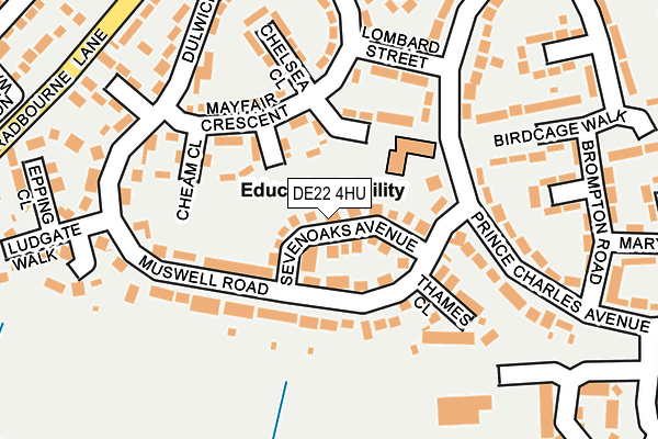 DE22 4HU map - OS OpenMap – Local (Ordnance Survey)