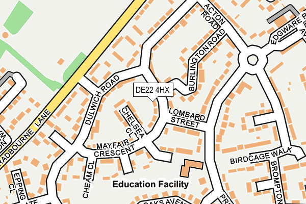 DE22 4HX map - OS OpenMap – Local (Ordnance Survey)
