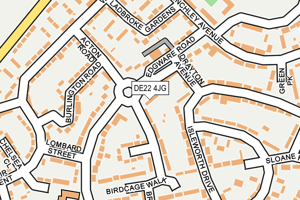 DE22 4JG map - OS OpenMap – Local (Ordnance Survey)