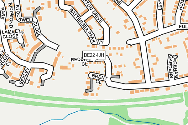 DE22 4JH map - OS OpenMap – Local (Ordnance Survey)