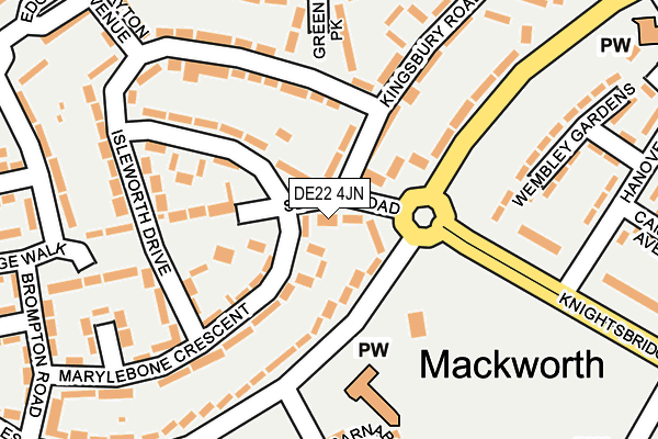 DE22 4JN map - OS OpenMap – Local (Ordnance Survey)