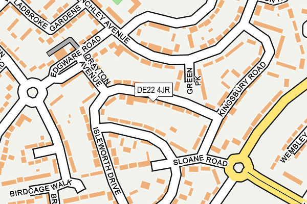 DE22 4JR map - OS OpenMap – Local (Ordnance Survey)