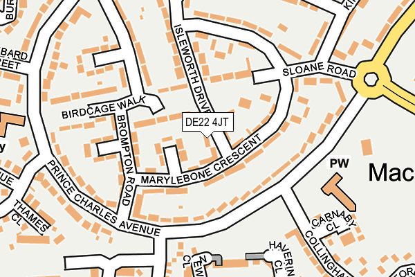 DE22 4JT map - OS OpenMap – Local (Ordnance Survey)