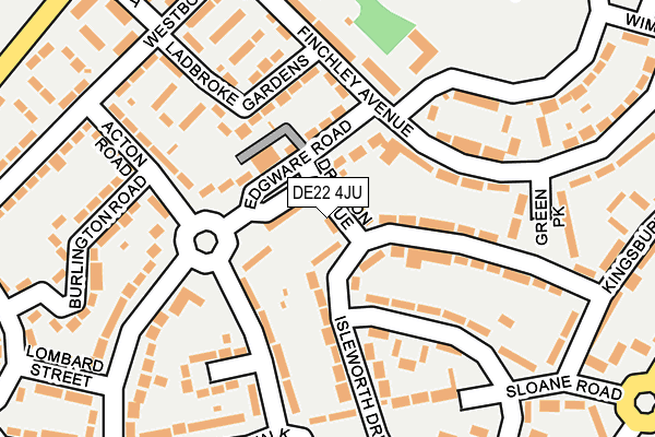 DE22 4JU map - OS OpenMap – Local (Ordnance Survey)