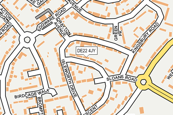 DE22 4JY map - OS OpenMap – Local (Ordnance Survey)