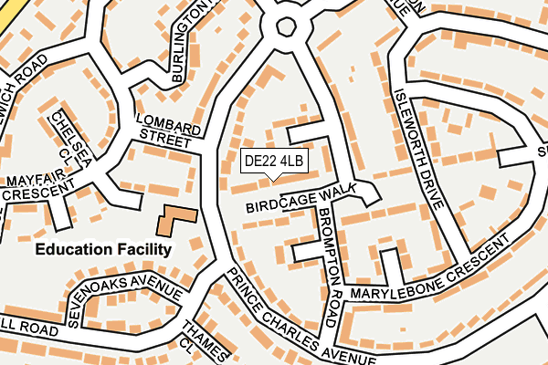 DE22 4LB map - OS OpenMap – Local (Ordnance Survey)