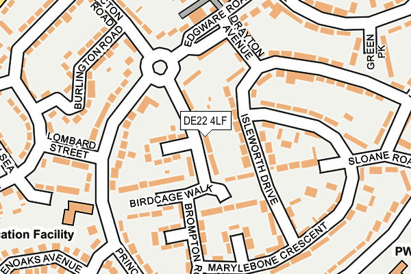 DE22 4LF map - OS OpenMap – Local (Ordnance Survey)