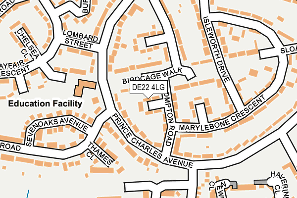 DE22 4LG map - OS OpenMap – Local (Ordnance Survey)