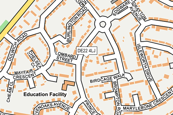 DE22 4LJ map - OS OpenMap – Local (Ordnance Survey)
