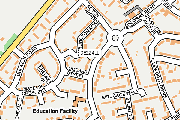 DE22 4LL map - OS OpenMap – Local (Ordnance Survey)