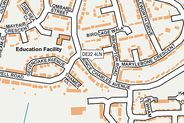 DE22 4LN map - OS OpenMap – Local (Ordnance Survey)