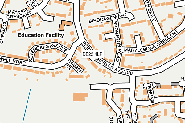 DE22 4LP map - OS OpenMap – Local (Ordnance Survey)