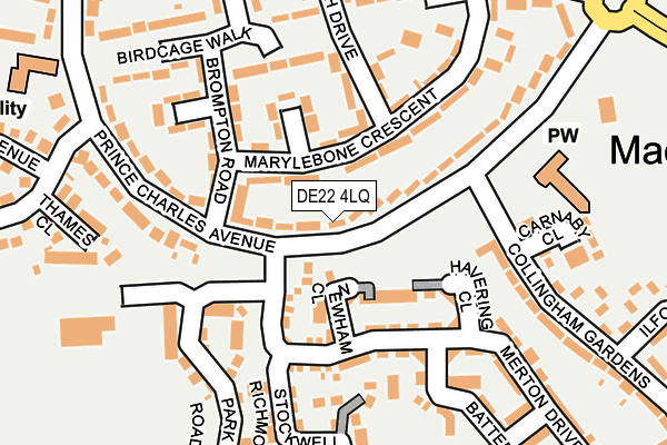 DE22 4LQ map - OS OpenMap – Local (Ordnance Survey)