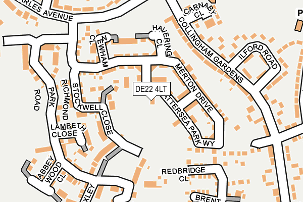 DE22 4LT map - OS OpenMap – Local (Ordnance Survey)