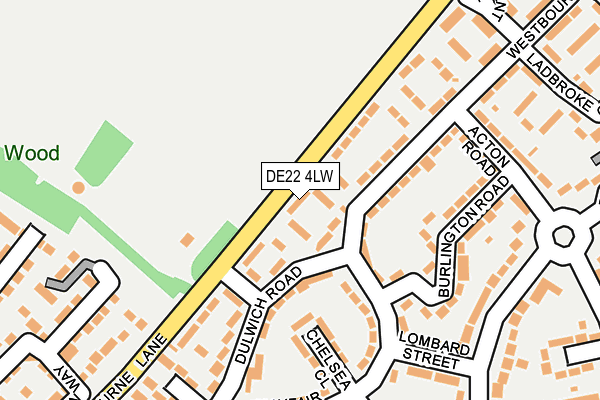 DE22 4LW map - OS OpenMap – Local (Ordnance Survey)