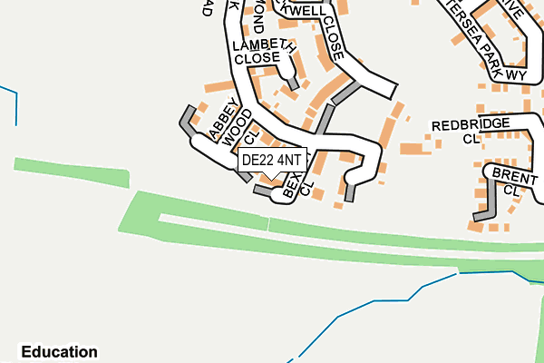 DE22 4NT map - OS OpenMap – Local (Ordnance Survey)