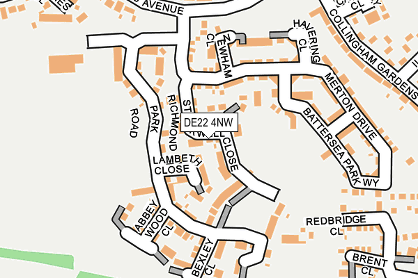 DE22 4NW map - OS OpenMap – Local (Ordnance Survey)