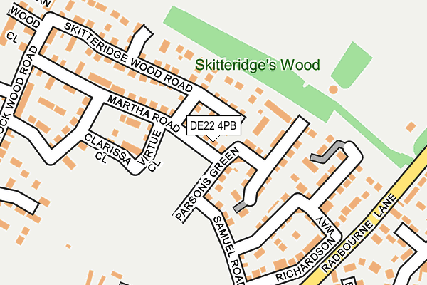 DE22 4PB map - OS OpenMap – Local (Ordnance Survey)