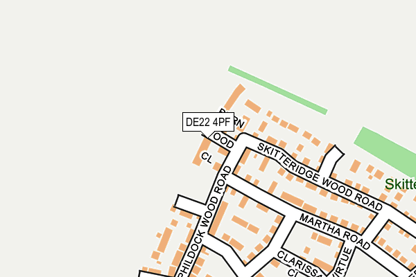 DE22 4PF map - OS OpenMap – Local (Ordnance Survey)