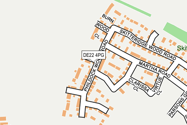 DE22 4PG map - OS OpenMap – Local (Ordnance Survey)