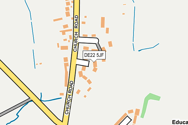 DE22 5JF map - OS OpenMap – Local (Ordnance Survey)