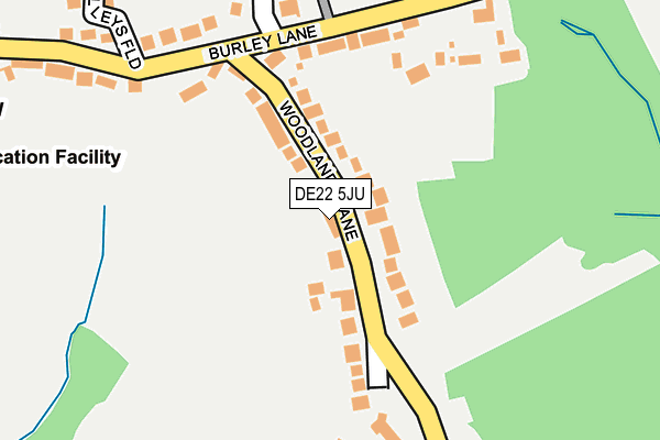 DE22 5JU map - OS OpenMap – Local (Ordnance Survey)