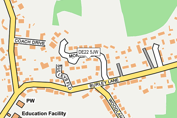 DE22 5JW map - OS OpenMap – Local (Ordnance Survey)