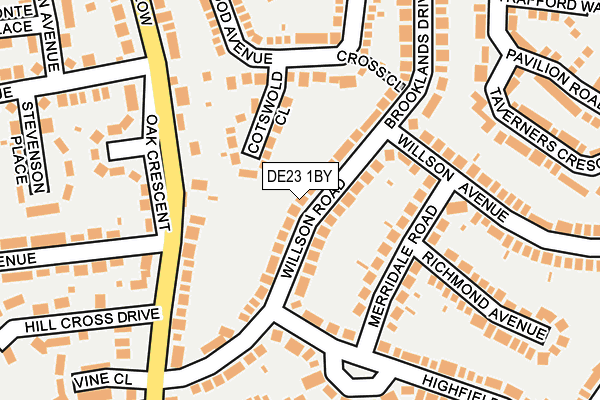 DE23 1BY map - OS OpenMap – Local (Ordnance Survey)