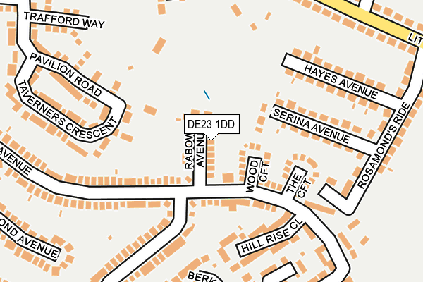 DE23 1DD map - OS OpenMap – Local (Ordnance Survey)