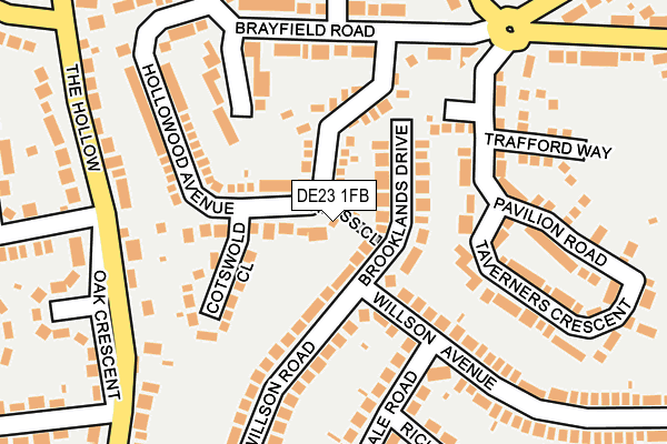 DE23 1FB map - OS OpenMap – Local (Ordnance Survey)