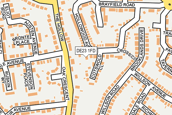 DE23 1FD map - OS OpenMap – Local (Ordnance Survey)